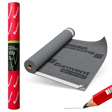 FOLIA WIATROIZOLACJA MEMBRANA WIATROIZOLACYJNA Z TAŚMĄ WALL PROTECT SK2 100