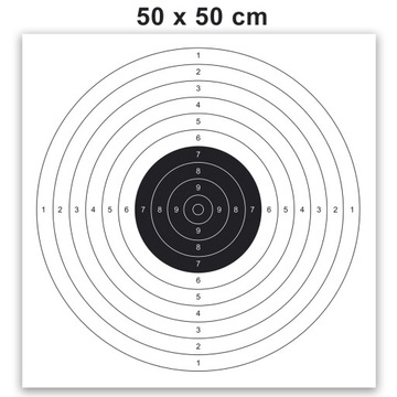Бумажная мишень для стрельбы 50 х 50 см 50 шт.