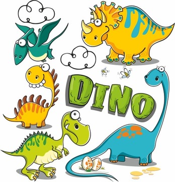 Naklejki na ścianę DINOZAURY 100x200cm D