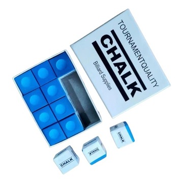 12x Sprzęt bilardowy do kredy Lekkie kije bilardowe Chalk Pool Snooker Blue
