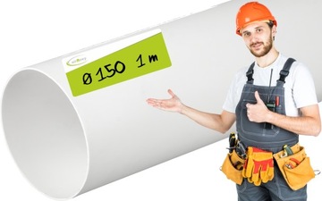 Kanał wentylacyjny okrągły fi 150mm długość 1m