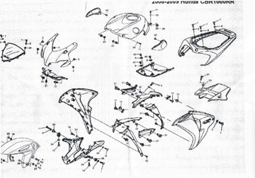 KOMPLET ŚRUB DO OWIEWEK HONDA CBR 1000RR 08-16 SC5