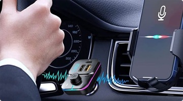 АВТОМОБИЛЬНЫЙ АУДИОПЕРЕДАТЧИК FM MP3 БЫСТРОЕ ЗАРЯДНОЕ УСТРОЙСТВО QC 3.0 MicroSD 3x USB