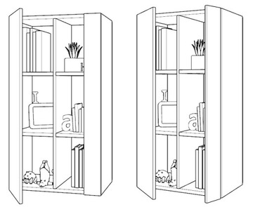 Шкаф-витрина Подвесной шкаф Комод Дуб Крафт Белый светодиодный