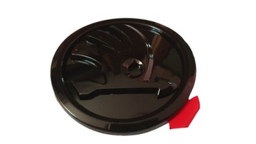 SKODA LOGO EMBLEMAT ZNACZEK 80MM BLACK BŁYSZCZĄCY