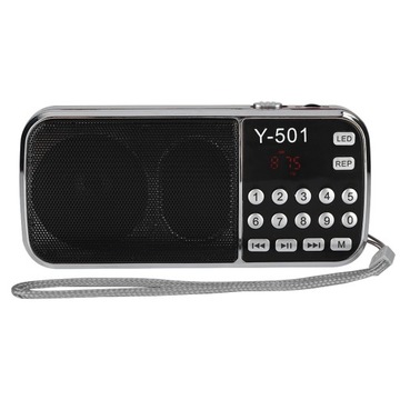 Radio FM z latarką LED stereo cyfrowe radio FM