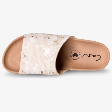 ТАПОЧКИ ЖЕНСКИЕ НА ПРОФИЛИРОВАННОЙ ПРОБКОВОЙ ПОДОШВЕ, размер 38