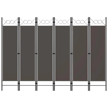 Parawan 6-panelowy, antracytowy, 240 x 180 cm