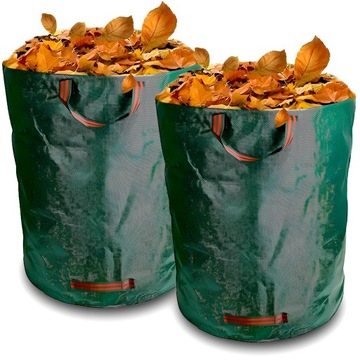 MOCNY TRWAŁY KOSZ OGRODOWY NA LIŚCIE WOREK NA TRAWE ODPADY 270L XXL