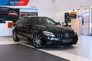 Mercedes Klasa C W205 Kombi AMG Facelift 4.0 63 476KM 2019 Mercedes-Benz Klasa C Reflektory LED DynamicOswietlenie AmbienteOgrzewana