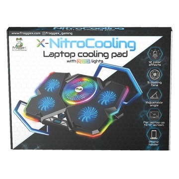 ОХЛАЖДАЮЩАЯ ПОДСТАВКА ДЛЯ НОУТБУКА 12–17 ДЮЙМОВ СВЕТОДИОДНАЯ ПОДСТАВКА
