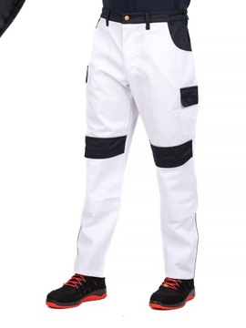 JM WORKWEAR рабочие брюки + наколенники белый 50
