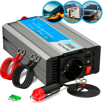 Przetwornica 12v 230v 600W CZYSTY SINUS DC/AC