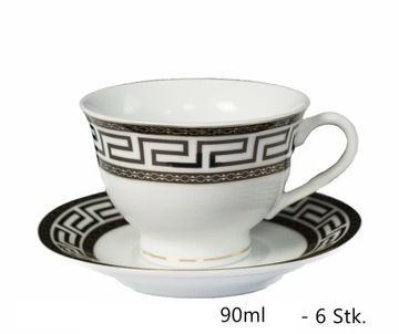 Фарфоровый сервиз 57 предметов, греческий узор.