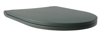 Сиденье для унитаза, сиденье для унитаза, МЕДЛЕННО ЗАКРЫВАЮЩИЙСЯ СЕРЫЙ, матовый, тип U, крышка, 36x42