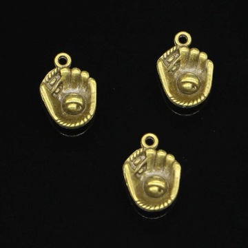 52pcs Antique Bronze Plated baseball glove Charms for Jewelry Making DIY Ha