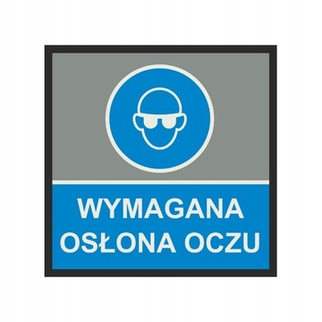 Mata podłogowa WYMAGANE OKULARY OCHRONNE 85x85 cm