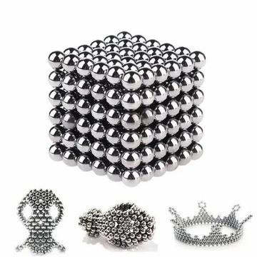 Магнитные шарики Neocube 5 мм 216 шт СЕРЕБРЯНЫЕ