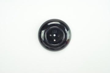 Розетка лофт черная, 230В ретро контакт LOFT