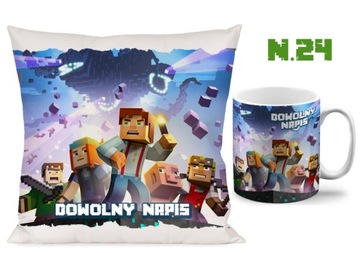 НАБОР КРУЖКА + ПОДУШКА MineCraft + ИМЯ 40 W20