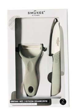 Smukee Nóż ceramiczny z osłonką 7,5 obierak 4cm SZ