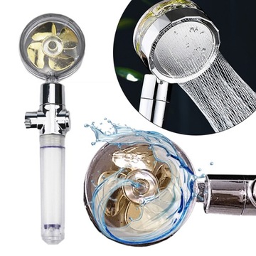 SŁUCHAWKA PRYSZNICOWA Z TURBINĄ 360°