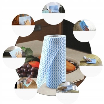 50 sztuk/rolka z ręczników bambusowych wielokrotnego użytku Leniwe szmaty