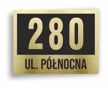 Tabliczka ADRESOWA Numer DOMU 40x30 cm aluminium Numer DOMU