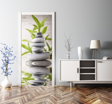 OKLEINA FOTOTAPETA NA DRZWI NAKLEJKA KAMIENIE ZEN
