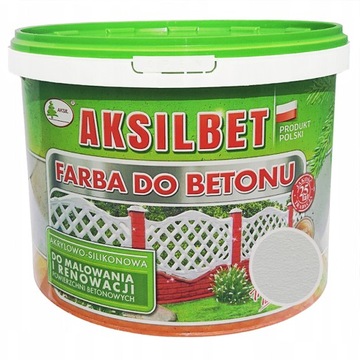 AKSIL AKSILBET Farba wodorozcieńczalna do betonu Popielaty RAL7035 10L