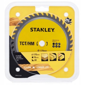 STANLEY STA13125 TARCZA DO DREWNA 170x16mm 40z