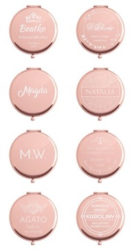 Косметическое зеркало для макияжа, складной подарок с гравировкой для мамы