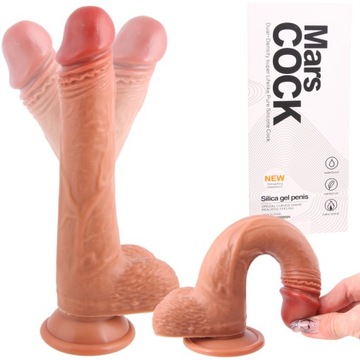 PENIS Realistyczny DILDO PRZYSSAWKĄ CYBERSKÓRA MIĘKKI ELASTYCZNY DO WAGINY