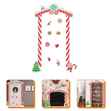 1 КОМПЛЕКТ РОЖДЕСТВЕНСКИХ НАКЛЕЙКИ НА ДВЕРИ ПРАЗДНИЧНЫЕ ДВЕРИ