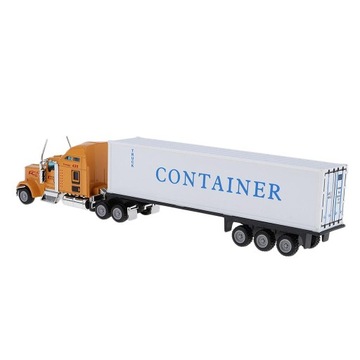 1:65 Мини-контейнеровоз, модель автомобиля из желтого сплава