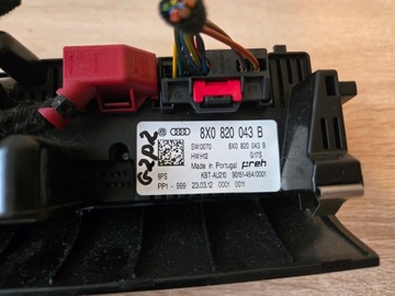 AUDI A1 8X PANEL KLIMATIZACE 8X0820043B