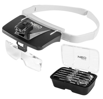 OKULARY powiekszające LUPA nagłowna LED soczewki