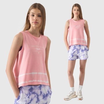 ФУТБОЛКА ДЛЯ ДЕВОЧЕК 4F ТОП ДЕТСКАЯ ФУТБОЛКА С ПРИНТОМ SS24