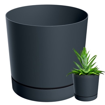 DONICZKA DONICA OSŁONKA TUBO P Z PODSTAWKIEM 30cm DPOP300 ANTRACYT