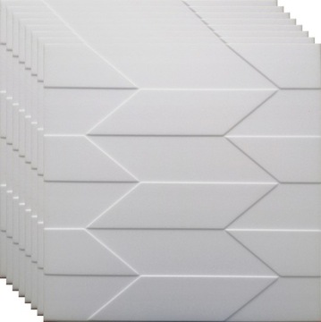 Białe Piankowe KASETONY 3D ARROW 2m2 jodełka