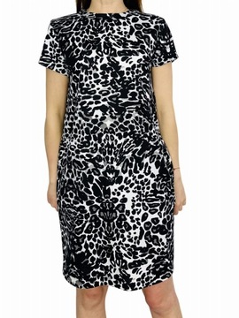 Sukienka prosta cętki S 36 H&M