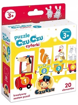 CZUCZU PUZZLE CYFERKI DŁUGA UKŁADANKA POCIĄG