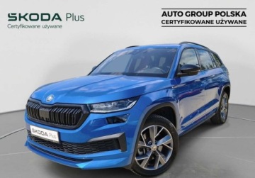 Skoda Kodiaq I SUV Facelifting 2.0 TSI 190KM 2022 Skoda Kodiaq Sportline, LED Matrix, Hak, Podgrzewane fotele i szyba, Salon