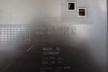 AUDI A6 C5 SEDAN BLENDA POD TABLICĘ KLAPY TYŁ 4B5945695B 4B5945695C