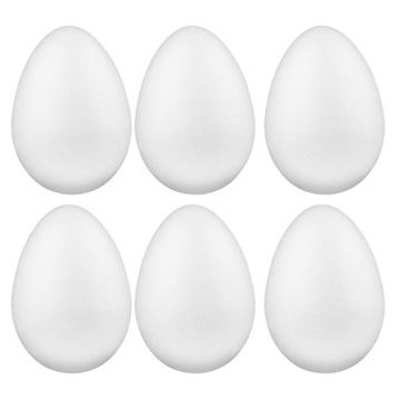 Яйца из пенопласта Яйца из пенопласта ПАСХАЛЬНОЕ ЯЙЦО 6 см 6 шт белый