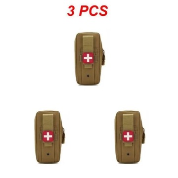 3PCS Molle Tactical First Kits Bag Emergency Outdoor Army Hunting Car