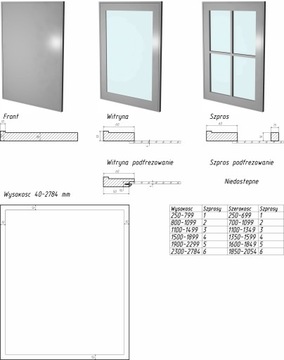 Окрашенный передний MDF 19 до Ikea Best Door 60x192 MAT Pattern J19