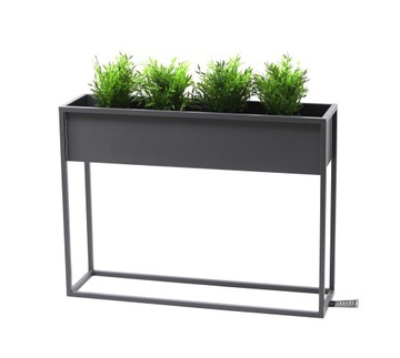 Kwietnik Metalowy Stojak na kwiaty 60x80cm szary skrzynka LOFT