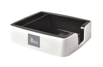 PRZYBORNIK NA KARTECZKI I WIZYTÓWKI SZARY