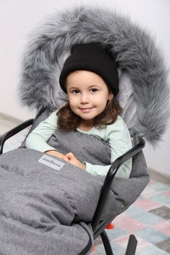 ŚPIWOREK DO WÓZKA SANEK NA ZIMĘ MAXI 114cm OCIEPLONY BABYMAM PREMIUM